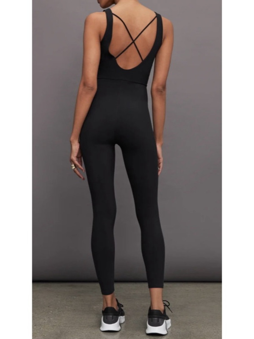 New Carbon38 Cross-Back Jumpsuit In Melt - Black